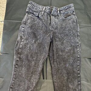 Old Navy, High-Rise O.G. Straight Black/Gray Dark Wash Jeans
